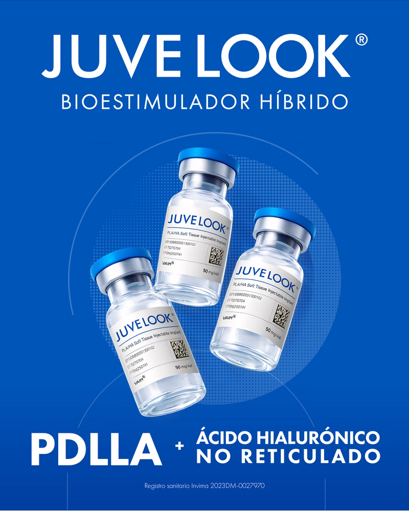 Juvelook hybrid biostimulator Colombia — skin quality collagen elastin